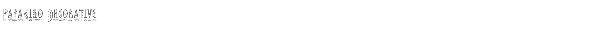 Sample characters PapaKilo Font